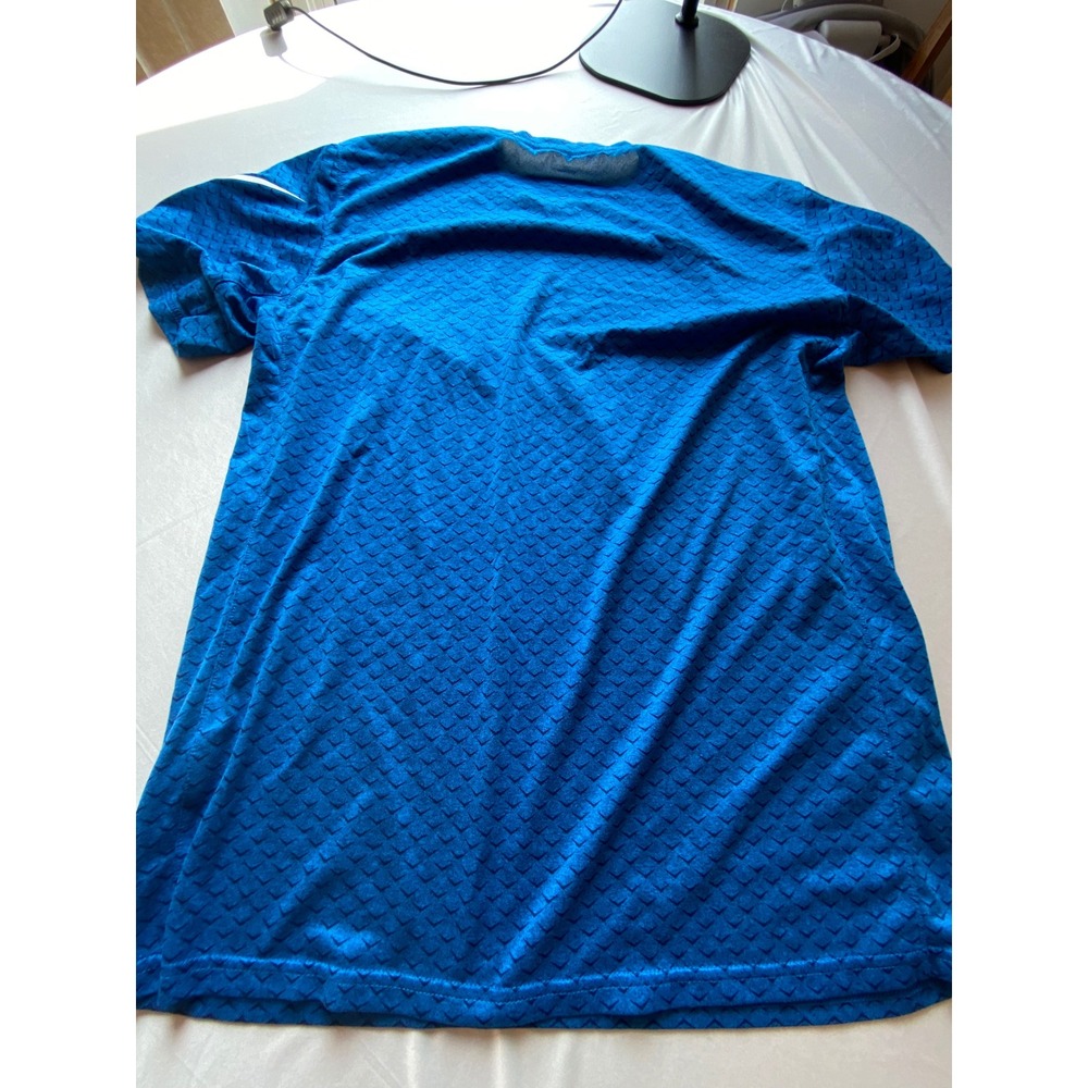 Nike Dri-FIT Mens Blue Textured Diamond Pattern Training T-Shirt 832064-431 L - Picture 6 of 6